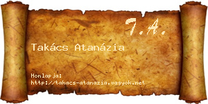 Takács Atanázia névjegykártya